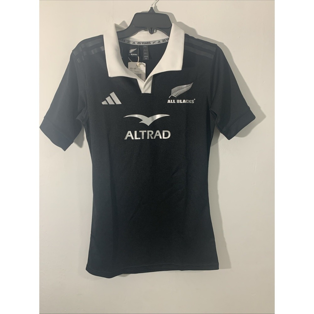 New Zealand All Blacks Rugby Jersey Adidas Men's X-Small Black Short Sleeve NWT